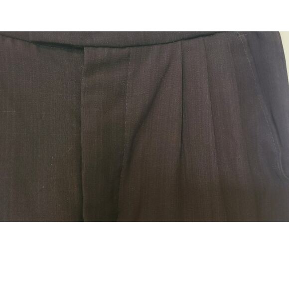 Vintage Chocolate Brown Straight Leg Slacks Trouser Pants-Small - Picture 7 of 8